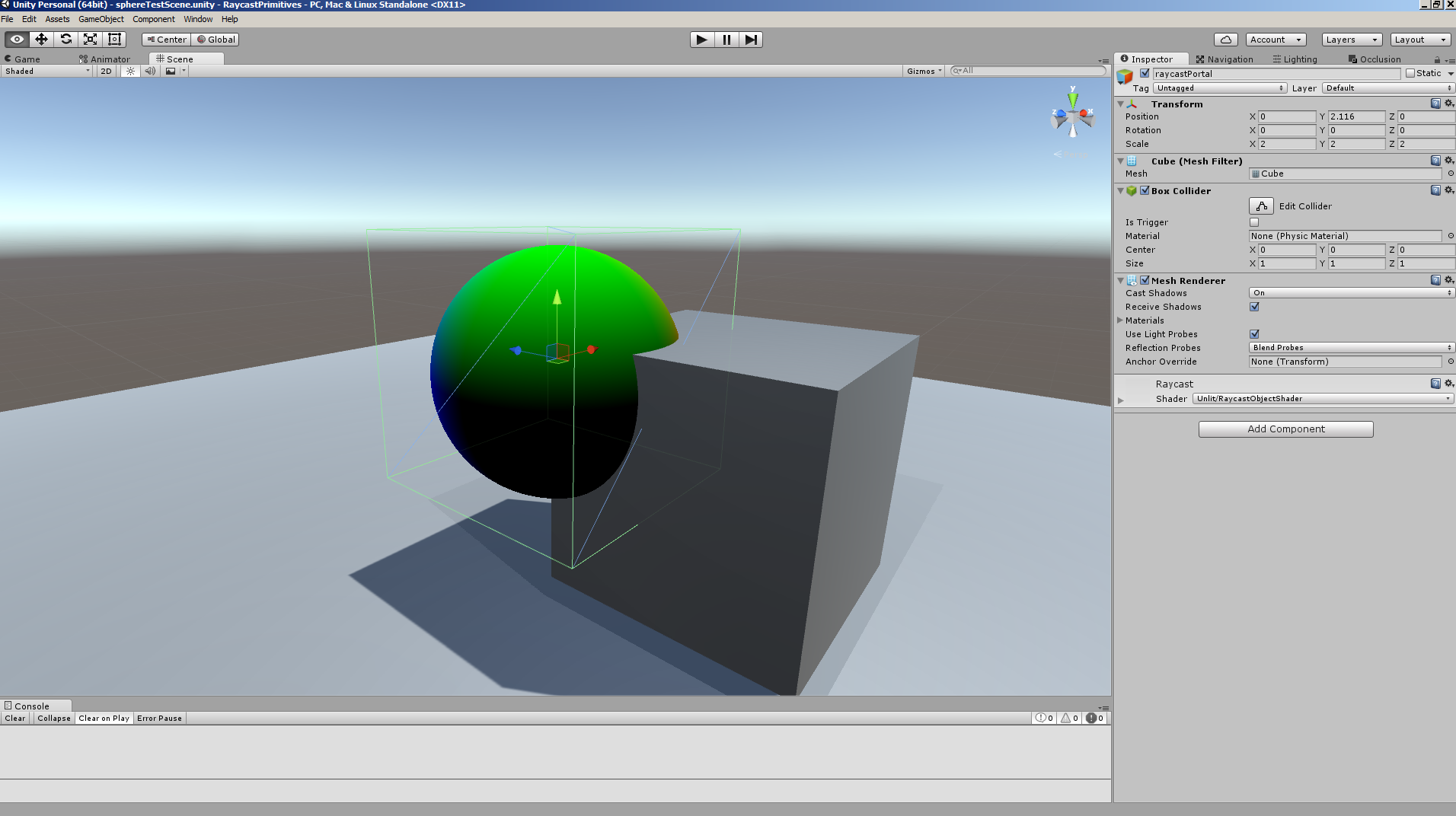 Negative Infinity Raytraced Primitives In Unity3d Sphere